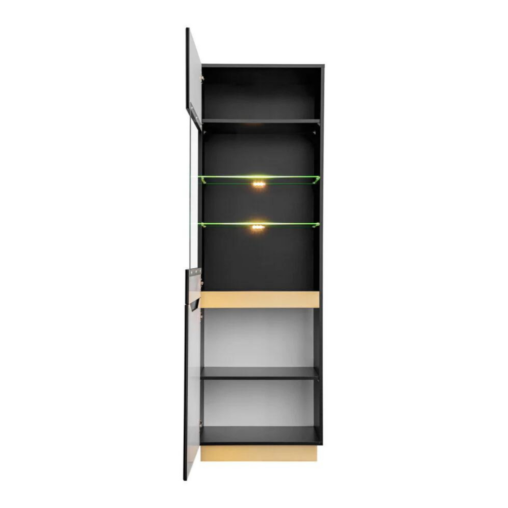 Wall Unit FAME - Living Room Furniture Set - Black / Gold