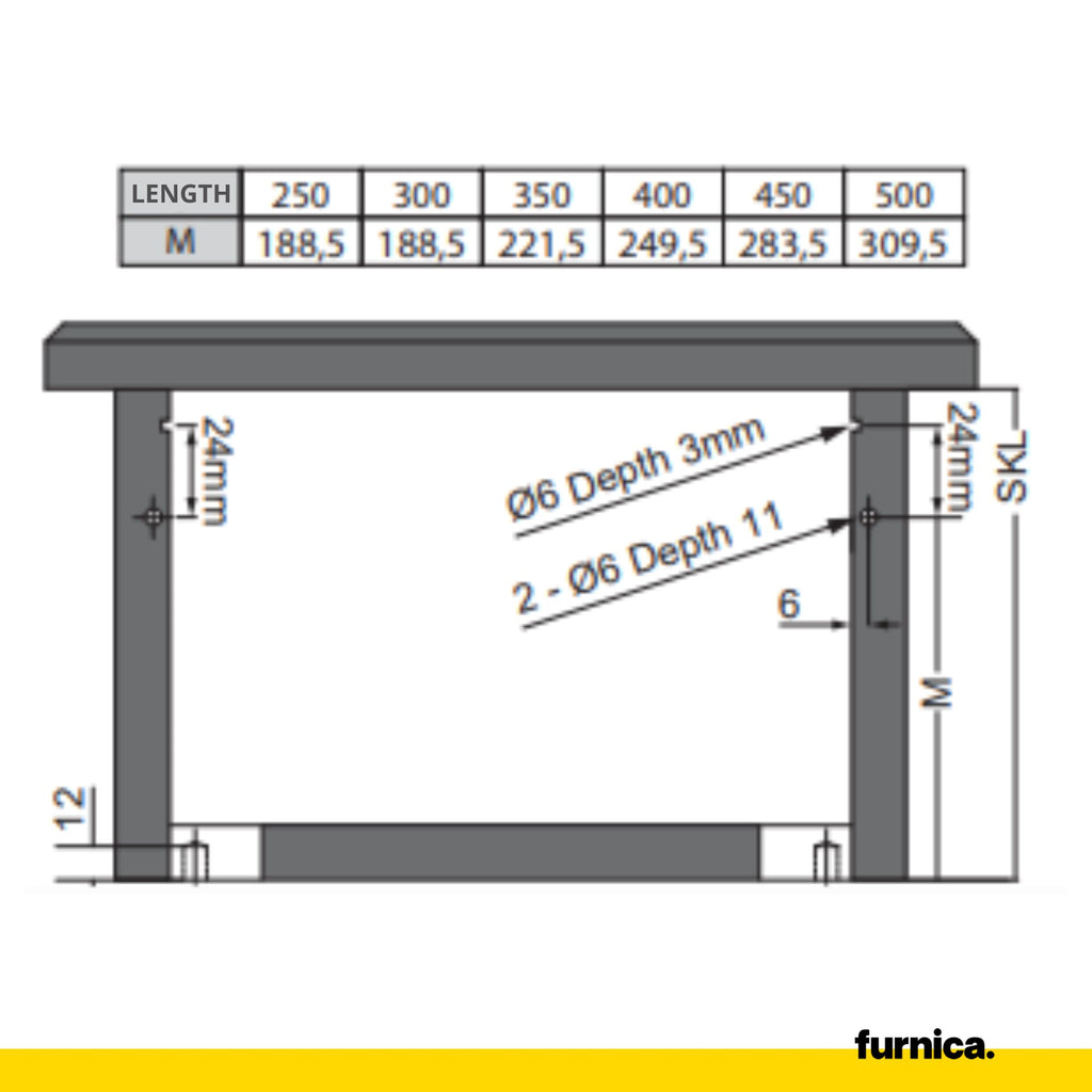 Soft-Close Concealed Undermount Drawer Runners ECO - 500mm