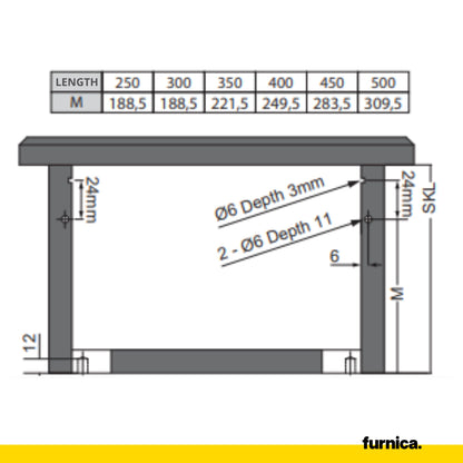 Soft-Close Concealed Undermount Drawer Runners ECO - 550mm
