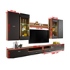 Wall Unit CLIF - Living Room Furniture Set -  San Remo Oak / Anthracite Grey