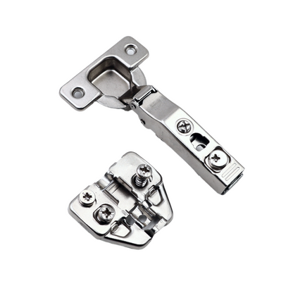 3D Push-to-Open Springless Hinge with H0 Clip-On Plate - Corner Application