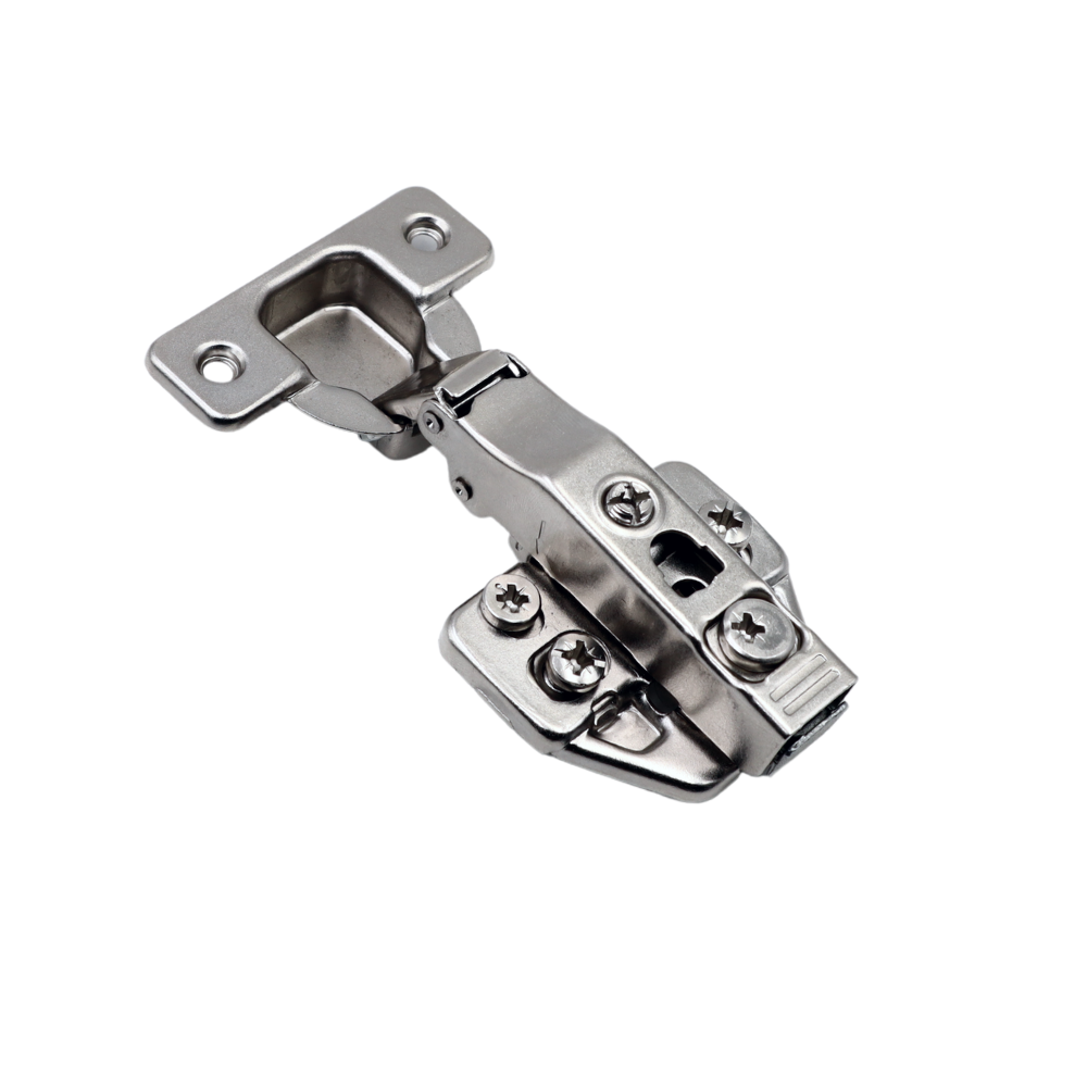 3D Push-to-Open Springless Hinge with H0 Clip-On Plate - Corner Application