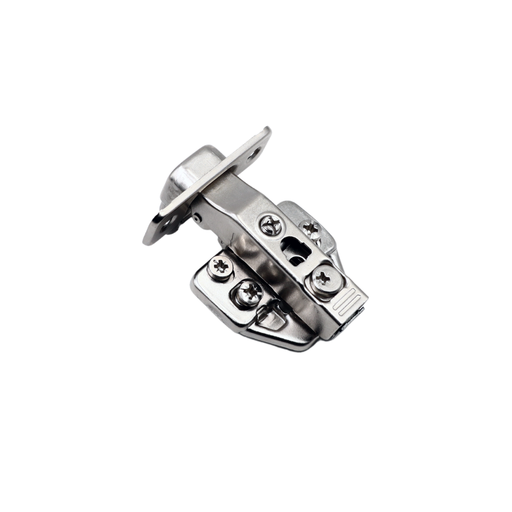 3D Push-to-Open Springless Hinge with H0 Clip-On Plate - Corner Application