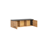 Wall Unit TORONTO - Living Room Furniture Set - Black Matt / Warmia Oak