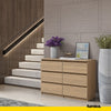 GABRIEL - Chest of 6 Drawers - Bedroom Dresser Storage Cabinet Sideboard - Lancelot H71cm W100cm D33cm