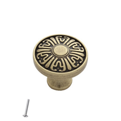 Vintage Cabinet Knob - Ø31mm - Antique Brass – Furnica
