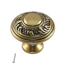 Vintage Cabinet Knob - Ø28mm - Antique Brass