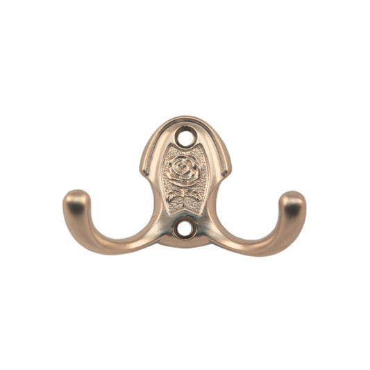 Double Coat Hook - 46 mm - Antique Brass