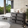 GABRIEL - Chest of 6 Drawers - Bedroom Dresser Storage Cabinet Sideboard - Anthracite H71cm W100cm D33cm