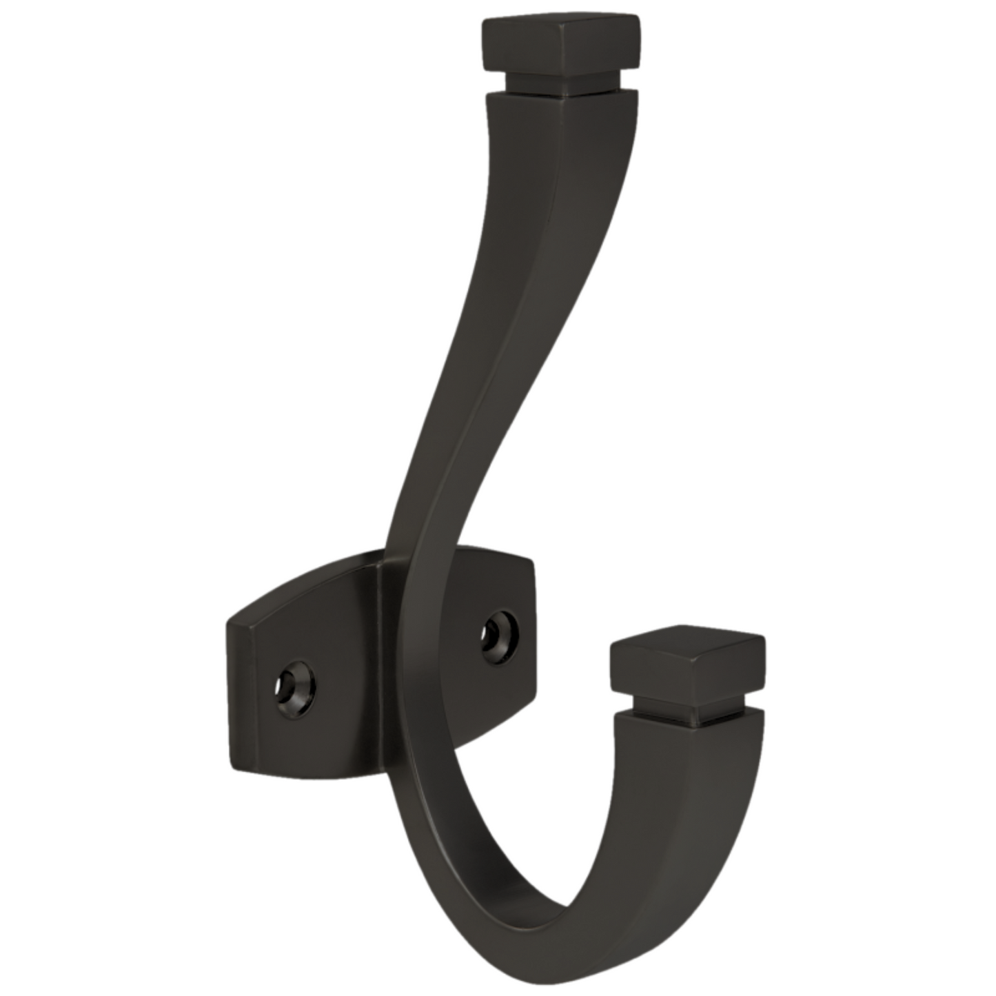 Double Hat and Coat Hook - 128 mm - Black