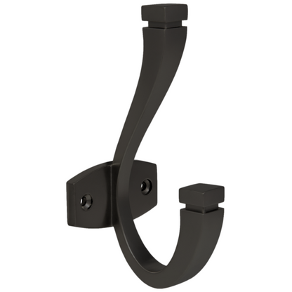 Double Hat and Coat Hook - 128 mm - Black