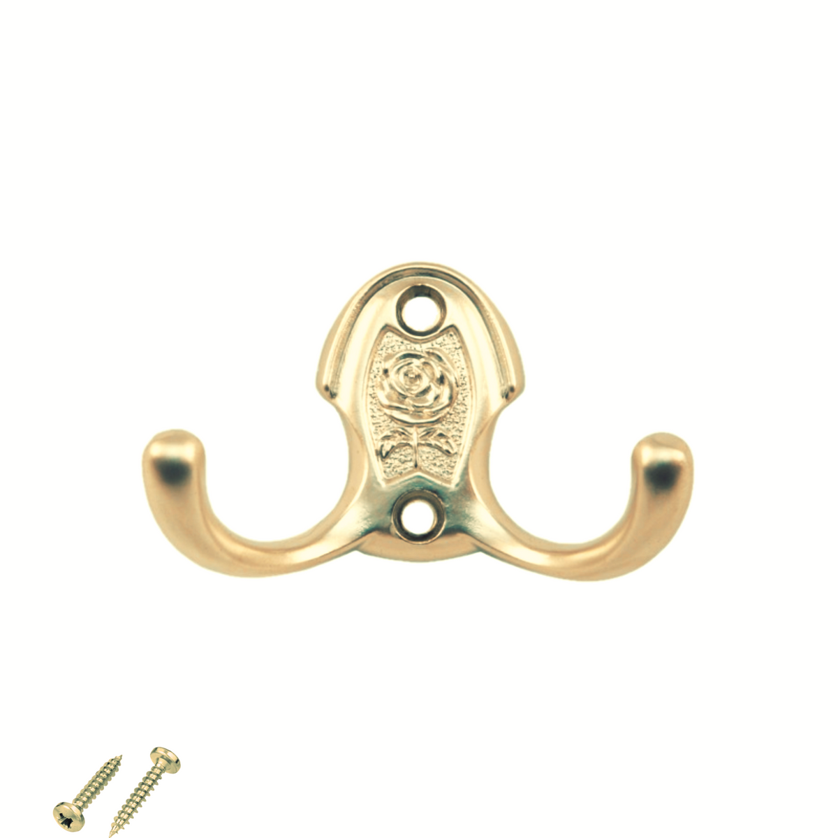 Double Robe Hook - 46mm - Brass – Furnica