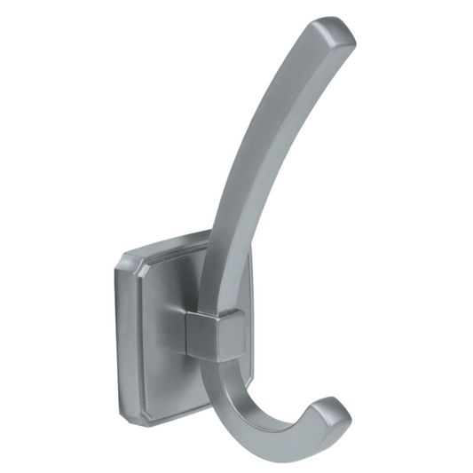 Double Hat and Coat Hook - 122 mm - Brushed Steel