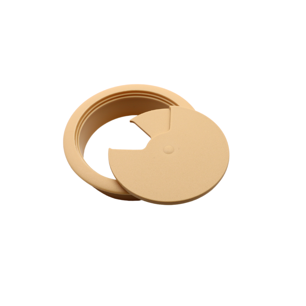 Round Plastic Cable Grommet Ø60 mm - Beige