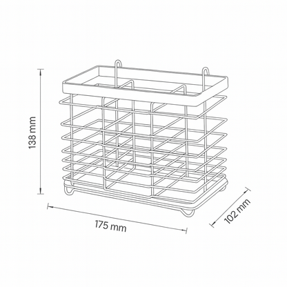 Cutlery Holder - Chrome