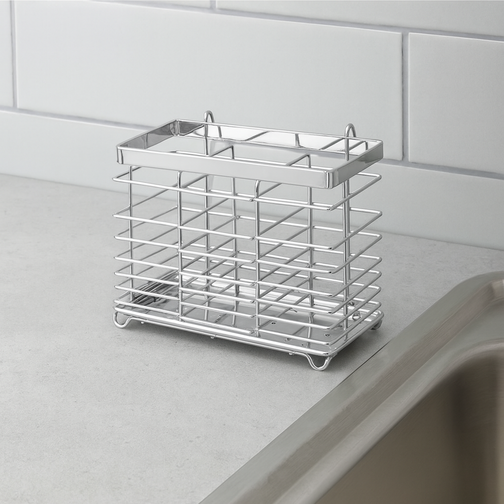 Cutlery Holder - Chrome