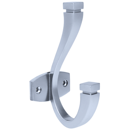 Double Hat and Coat Hook - 128 mm - Chrome