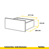 GABRIEL - Chest of 6 Drawers - Bedroom Dresser Storage Cabinet Sideboard - White Matt / Sonoma Oak H71cm W100cm D33cm