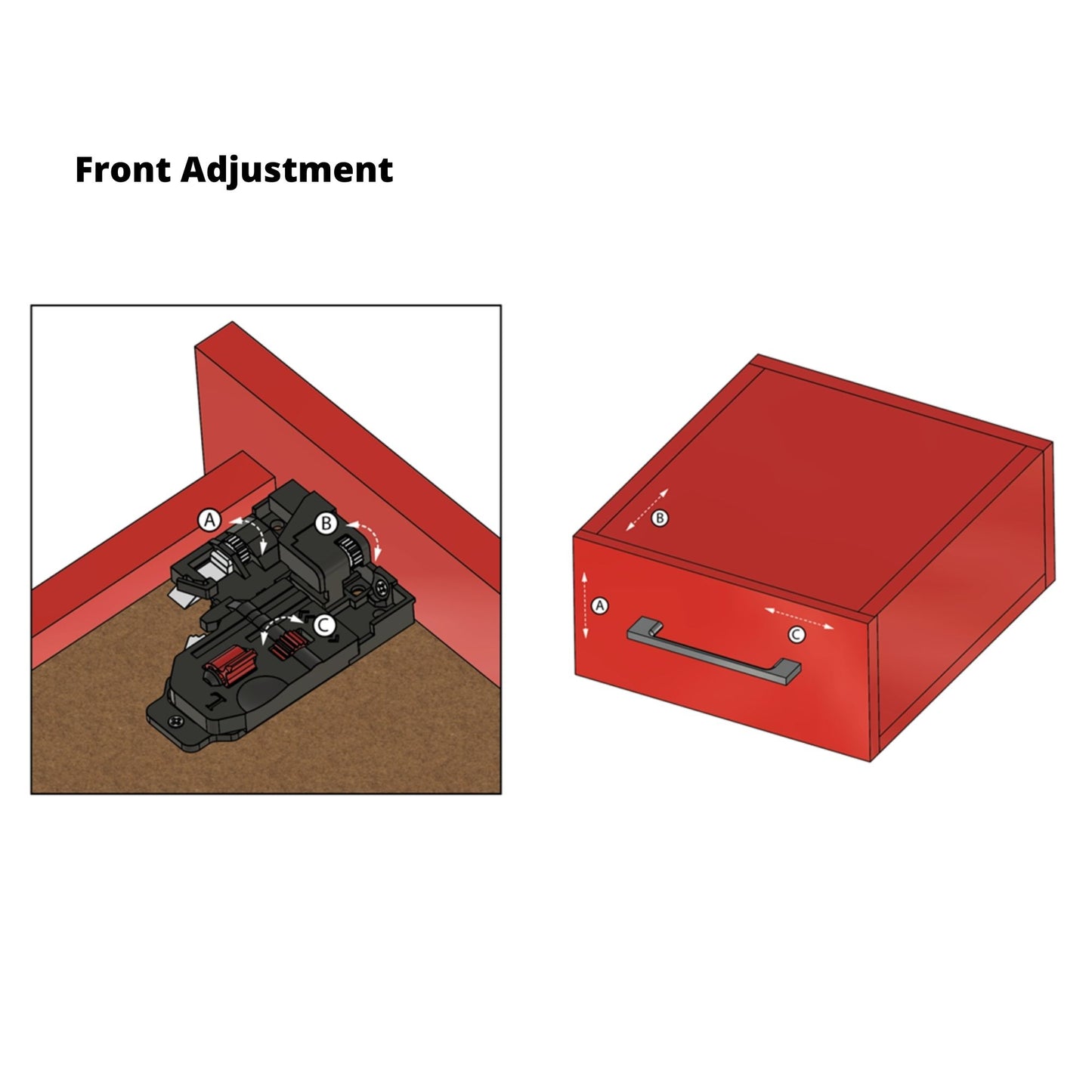 Set of Soft-Close Concealed Undermount Slides, Full Extension