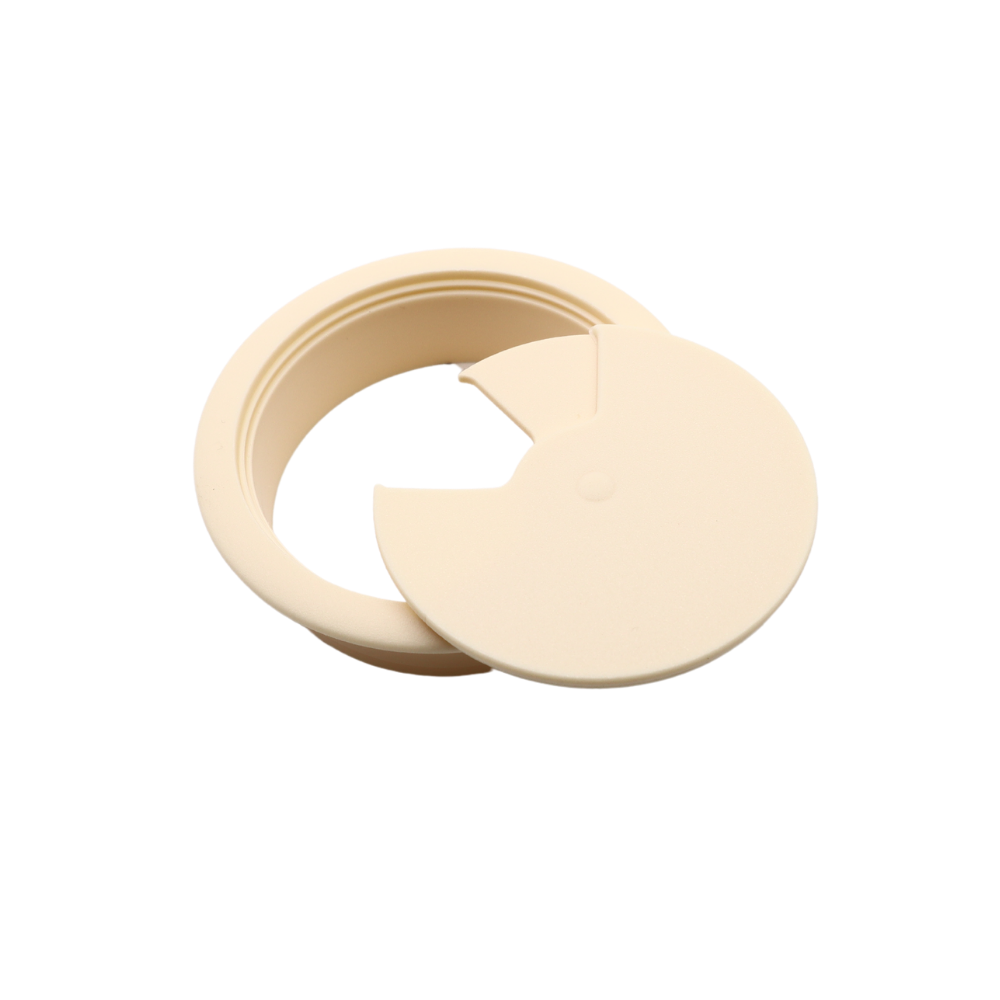 Round Plastic Cable Grommet Ø60 mm - Ivory