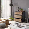 GABRIEL – Chest of Drawers / Sideboard with 3 Drawers – Anthracite Grey / Wotan Oak H72 cm W60 cm D33 cm