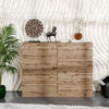 GABRIEL - Chest of 8 Drawers - Bedroom Dresser Storage Cabinet Sideboard - Wotan Oak H92cm W120cm D33cm