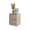 GABRIEL - Bedside Table - Nightstand with 2 drawers - Sonoma Oak H40cm W30cm D30cm