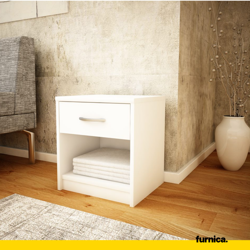 White matt hot sale bedside tables
