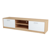 JANE - TV Stand with 2 Doors and 1 Shelf - Sonoma Oak / White Matt H36cm W160cm D41cm