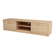 JANE - TV Stand with 2 Doors and 1 Shelf - Sonoma Oak H36cm W160cm D41cm