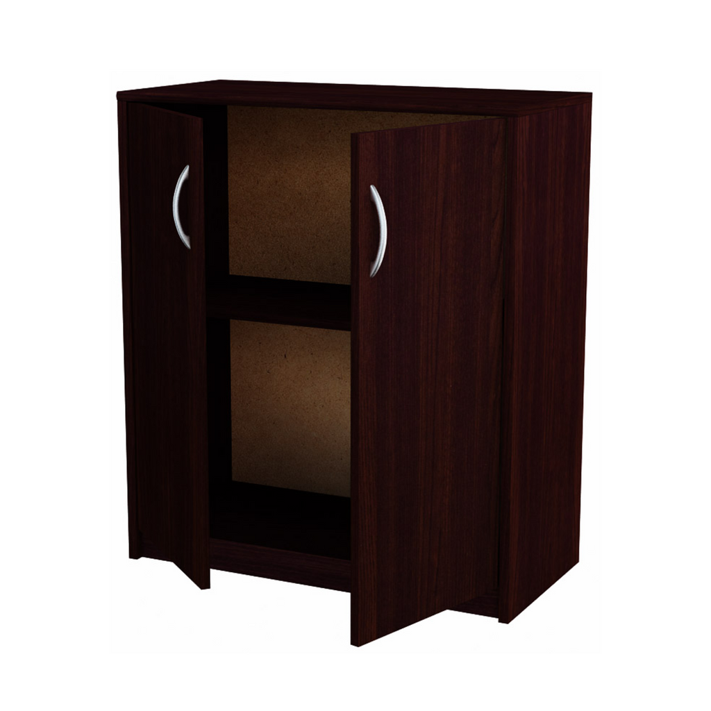 JULIA - Base Cabinet with Shelves - 2 Doors - Wenge H85cm W74cm D35cm