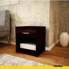 JULIA - Bedside Table - Nightstand with 1 Drawer - Wenge H45cm W39cm D35cm