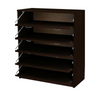 JULIA - Shoe Cabinet - 5 Tier Storage - Wenge H85cm W74cm D35cm