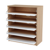 JULIA - Shoe Cabinet - 5 Tier Storage - Sonoma Oak / White Matt H85cm W74cm D35cm