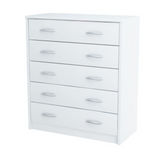 JULIA - Shoe Cabinet - 5 Tier Storage - White Matt H85cm W74cm D35cm