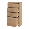 JULIA - Chest of 4 Drawers - Bedroom Dresser Storage Cabinet Sideboard - Sonoma Oak H85cm W45cm D35cm