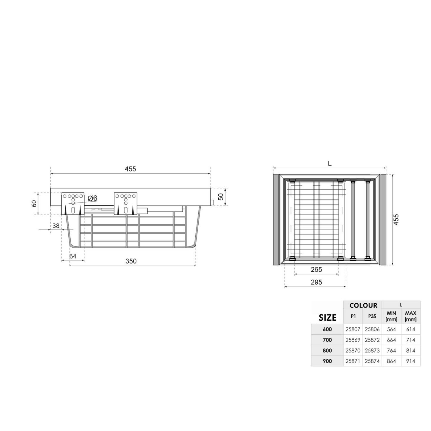 Trouser Hanger + Basket 900 SYMPHONY - White