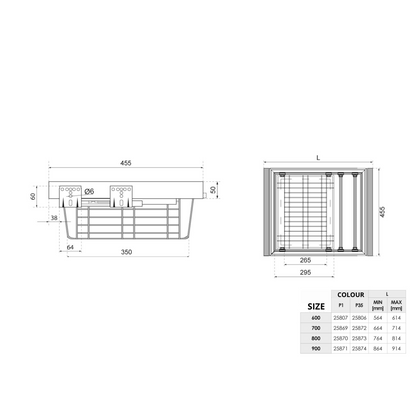 Trouser Hanger + Basket 900 SYMPHONY - White
