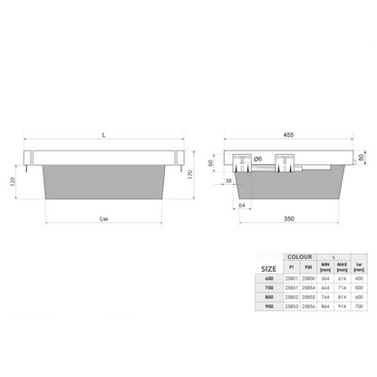 Rattan Basket 800 SYMPHONY - Anthracite