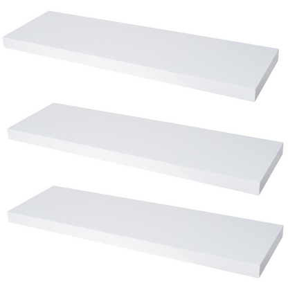 Concealed Floating Shelf - Set of 3 - Matt White - 800 mm