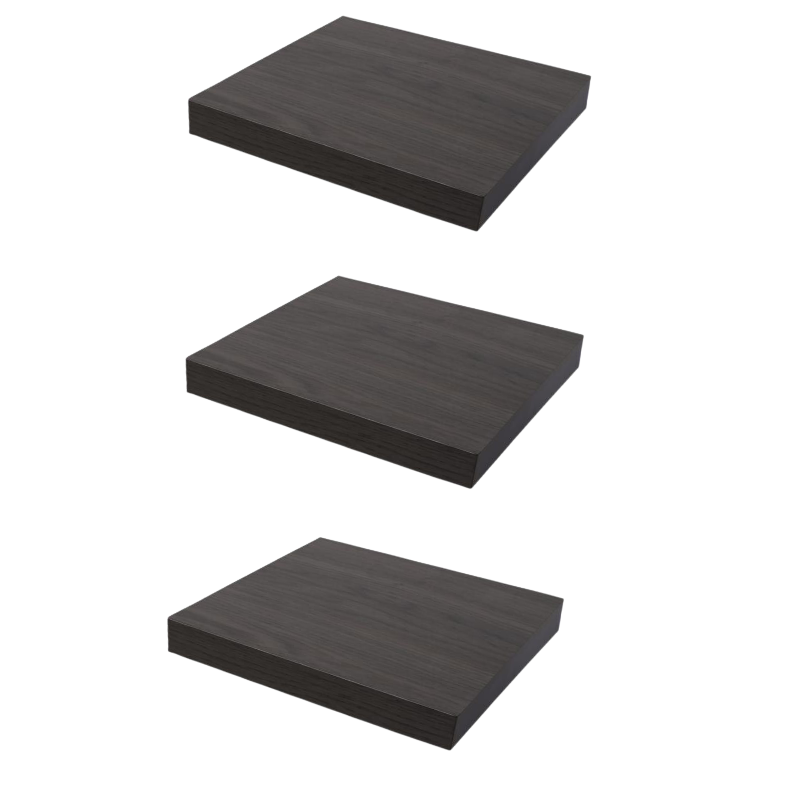 Concealed Floating Shelf - Set of 3 - Anthracite Oak - 235 mm