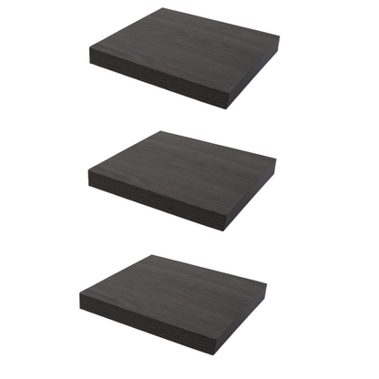 Concealed Floating Shelf - Set of 3 - Anthracite Oak - 235 mm