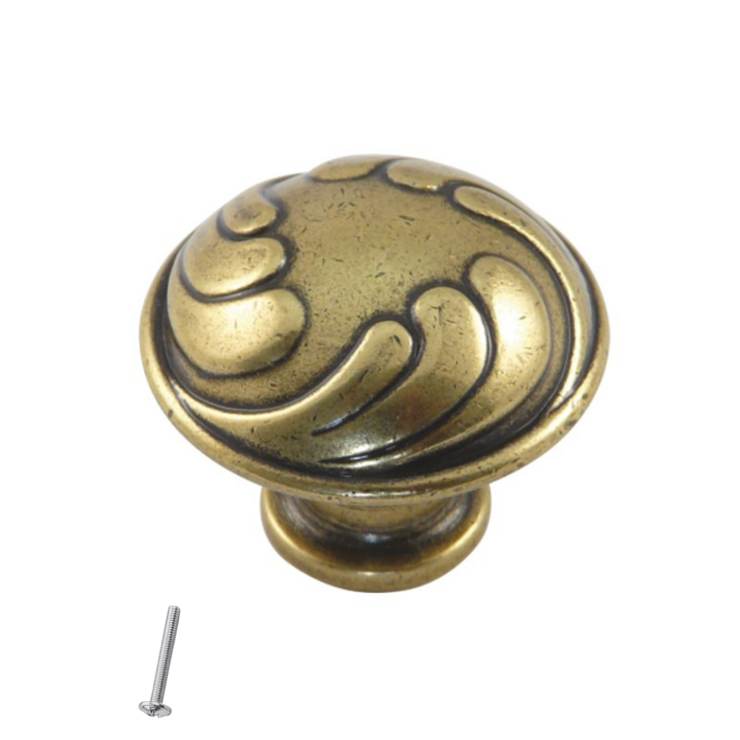 Vintage Cabinet Knob - Ø30mm - Antique Brass – Furnica