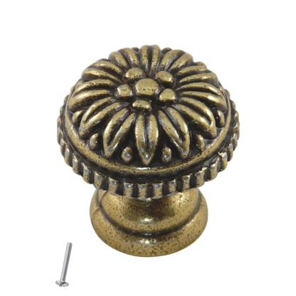Vintage Cabinet Knob - Ø23mm - Antique Brass