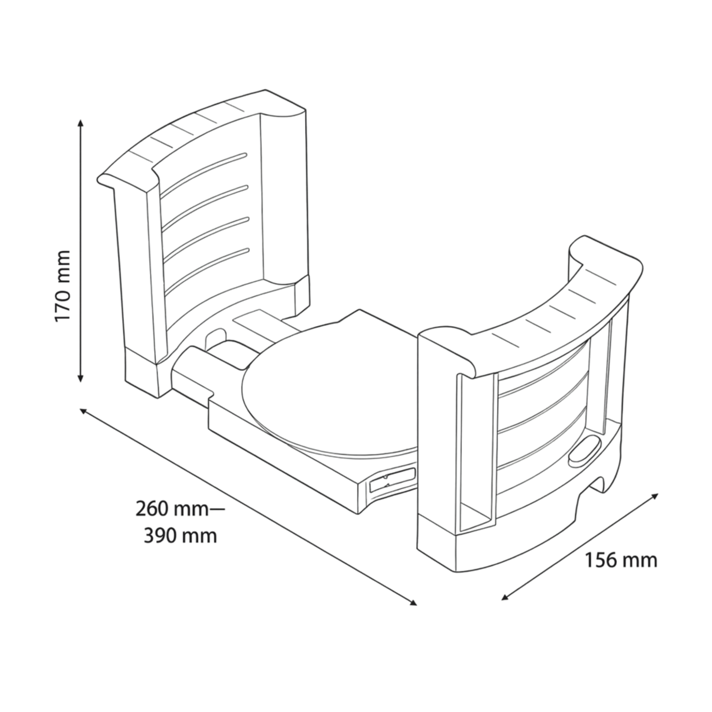 Adjustable Plate Rack - Anthracite