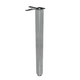 Square Furniture Leg 710mm, Brushed Nickel, ZnAl Mounting Plate