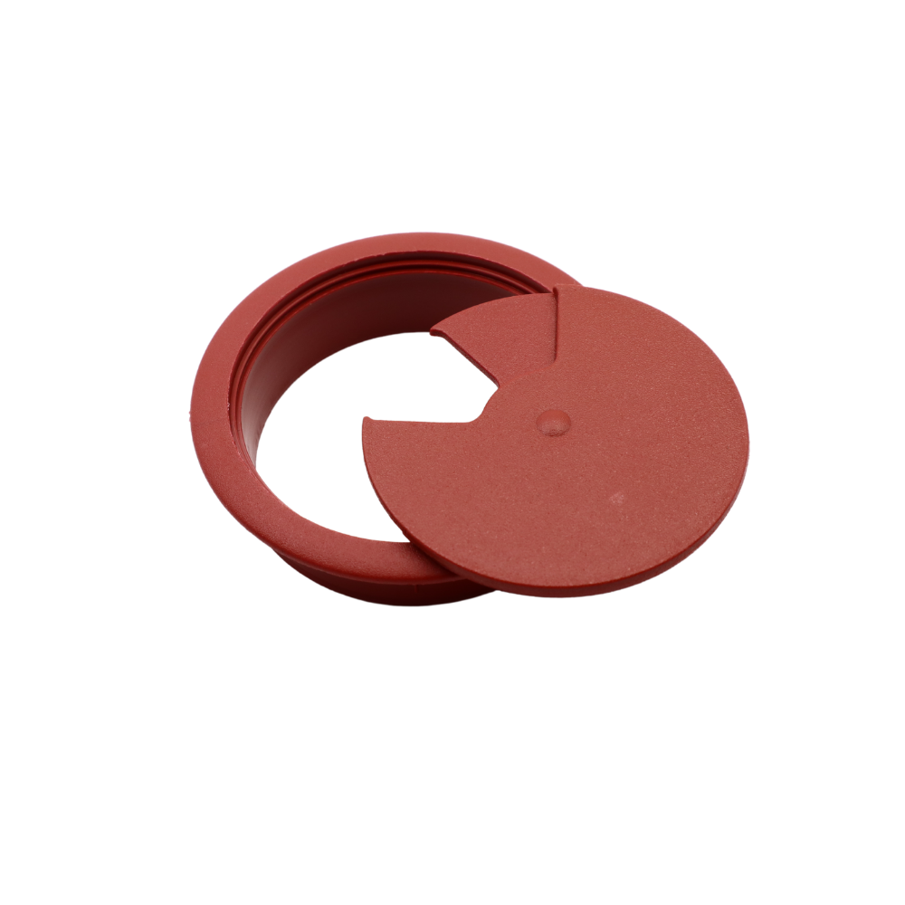 Round Plastic Cable Grommet Ø60 mm - Red Wood