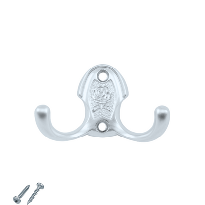Double Robe Hook - 46mm - Silver – Furnica
