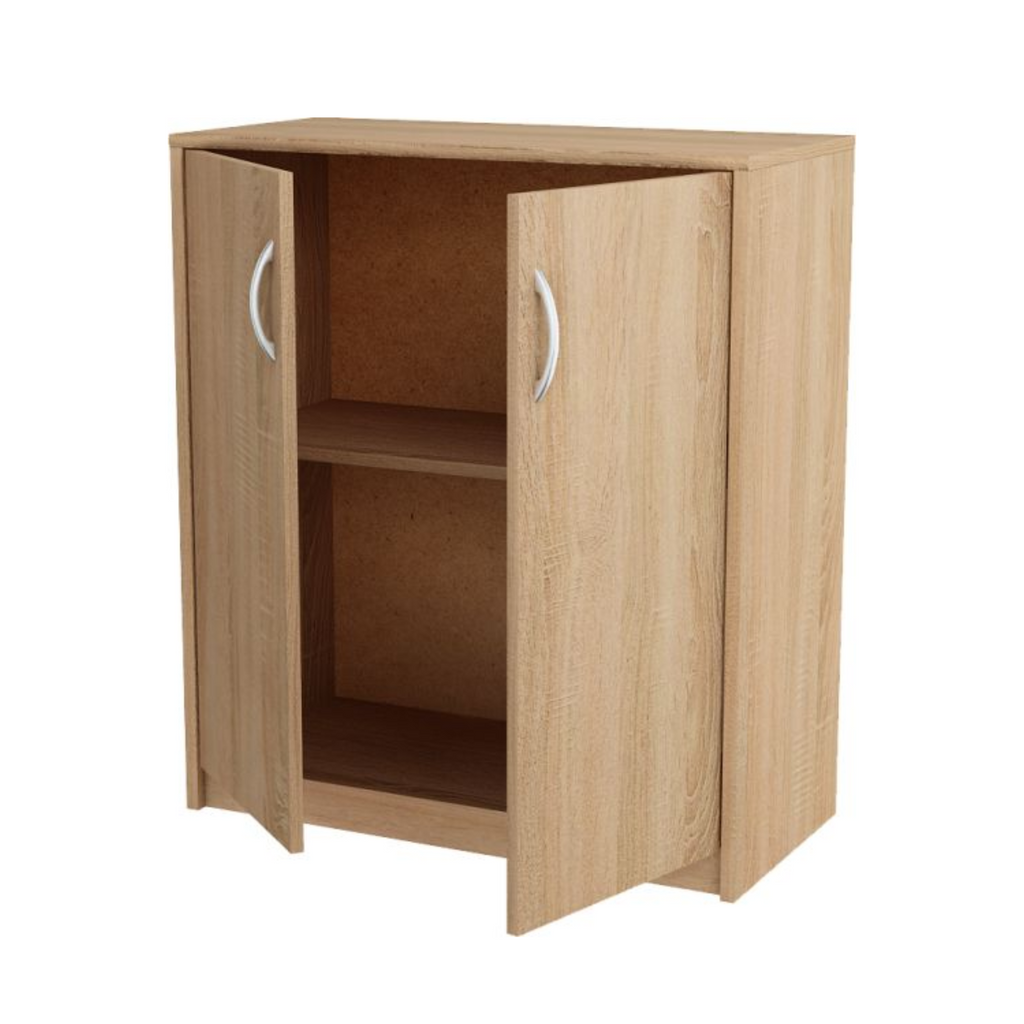 JULIA - Base Cabinet with Shelves - 2 Doors - Sonoma Oak H85cm W74cm D35cm