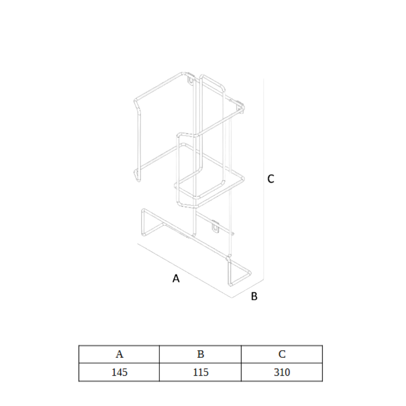 Wall-Mounted Iron Holder - White